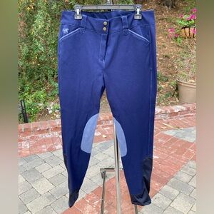 Smartpak Piper Riding Breeches - Navy with Blue accents - Size: 36 Long